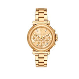Buy Shop Michael Kors Maren Chronograph Gold Dial Gold Steel Strap Watch for Women - MK7493 USA Online