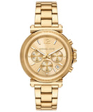 Buy Shop Michael Kors Maren Chronograph Gold Dial Gold Steel Strap Watch for Women - MK7493 USA Online