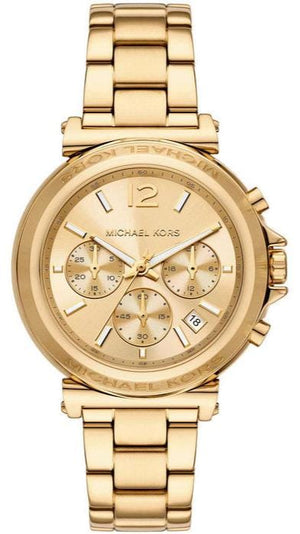 Buy Shop Michael Kors Maren Chronograph Gold Dial Gold Steel Strap Watch for Women - MK7493 USA Online