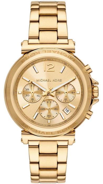 Buy Shop Michael Kors Maren Chronograph Gold Dial Gold Steel Strap Watch for Women - MK7493 USA Online