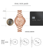 Buy Shop Michael Kors Maren Chronograph Rose Gold Dial Rose Gold Steel Strap Watch for Women - MK7494 USA Online