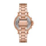 Buy Shop Michael Kors Maren Chronograph Rose Gold Dial Rose Gold Steel Strap Watch for Women - MK7494 USA Online