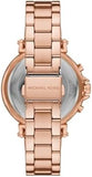 Buy Shop Michael Kors Maren Chronograph Rose Gold Dial Rose Gold Steel Strap Watch for Women - MK7494 USA Online