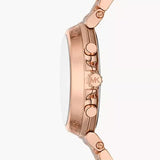 Buy Shop Michael Kors Maren Chronograph Rose Gold Dial Rose Gold Steel Strap Watch for Women - MK7494 USA Online