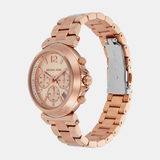 Buy Shop Michael Kors Maren Chronograph Rose Gold Dial Rose Gold Steel Strap Watch for Women - MK7494 USA Online