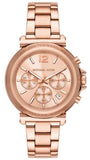 Buy Shop Michael Kors Maren Chronograph Rose Gold Dial Rose Gold Steel Strap Watch for Women - MK7494 USA Online