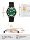 Buy Shop Michael Kors Maritime Analog Green Dial Black Silicone Strap Watch for Men - MK9158 USA Online