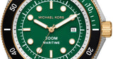 Buy Shop Michael Kors Maritime Analog Green Dial Black Silicone Strap Watch for Men - MK9158 USA Online