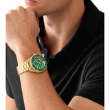 Buy Shop Michael Kors Maritime Analog Green Dial Gold Steel Strap Watch for Men - MK9162 USA Online
