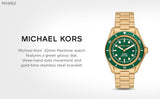 Buy Shop Michael Kors Maritime Analog Green Dial Gold Steel Strap Watch for Men - MK9162 USA Online