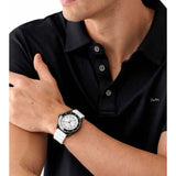 Buy Shop Michael Kors Maritime Analog White Dial White Silicone Strap Watch for Men - MK9159 USA Online