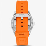 Buy Shop Michael Kors Maritime Three-Hand Analog Black Dial Orange Silicone Strap Watch for Men - MK9157 USA Online