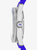 Buy Shop Michael Kors Maritime Three-Hand Analog Blue Dial Blue Silicone Strap Watch for Men - MK9156 USA Online