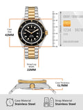 Buy Shop Michael Kors Maritime Three Hand Black Dial Two Tone Steel Strap Watch for Men - MK9180 USA Online