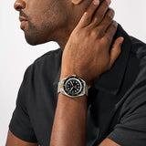 Buy Shop Michael Kors Maritime Three Hand Black Dial Two Tone Steel Strap Watch for Men - MK9180 USA Online