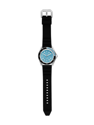 Buy Shop Michael Kors Maritime Three Hand Blue Dial Black Silicone Strap Watch for Men - MK9167 USA Online