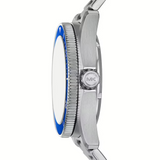 Buy Shop Michael Kors Maritime Three-Hand Blue Dial Silver Steel Strap Watch for Men - MK9160 USA Online