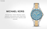 Buy Shop Michael Kors Maritime Three-Hand Blue Dial Two Tone Steel Strap Watch for Men - MK9169 USA Online