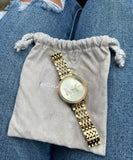 Buy Shop Michael Kors Melissa Pave Gold Dial Gold Steel Strap Watch for Women - MK4371 USA Online