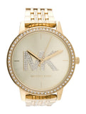 Buy Shop Michael Kors Melissa Pave Gold Dial Gold Steel Strap Watch for Women - MK4371 USA Online