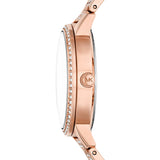 Buy Shop Michael Kors Melissa Pave Quartz Rose Gold Dial Rose Gold Steel Strap Watch for Women - MK4372 USA Online