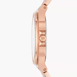 Buy Shop Michael Kors Melissa Pave Quartz Rose Gold Dial Rose Gold Steel Strap Watch for Women - MK4372 USA Online