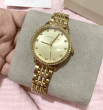Buy Shop Michael Kors Melissa Quartz Gold Dial Gold Steel Strap Watch for Women - MK4368 USA Online