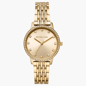 Buy Shop Michael Kors Melissa Quartz Gold Dial Gold Steel Strap Watch for Women - MK4368 USA Online