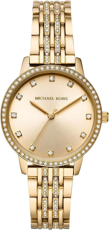 Buy Shop Michael Kors Melissa Quartz Gold Dial Gold Steel Strap Watch for Women - MK4368 USA Online