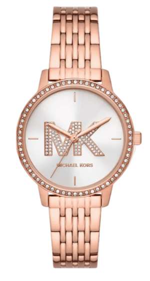 Buy Shop Michael Kors Melissa Quartz Silver Dial Rose Gold Steel Strap Watch for Women - MK1052 USA Online