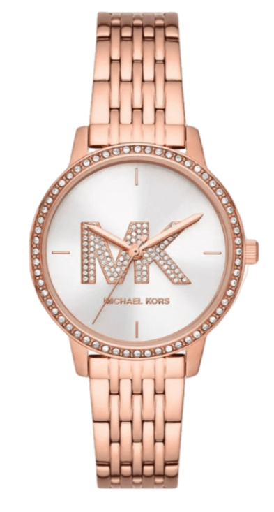 Buy Shop Michael Kors Melissa Quartz Silver Dial Rose Gold Steel Strap Watch for Women - MK1052 USA Online