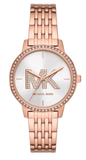 Buy Shop Michael Kors Melissa Quartz Silver Dial Rose Gold Steel Strap Watch for Women - MK1052 USA Online