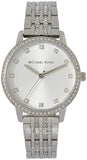 Buy Shop Michael Kors Melissa Quartz Silver Dial Silver Steel Strap Watch for Women - MK4367 USA Online