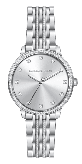 Buy Shop Michael Kors Melissa Quartz Silver Dial Silver Steel Strap Watch for Women - MK4367 USA Online