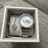 Buy Shop Michael Kors Melissa Quartz Silver Dial Silver Steel Strap Watch for Women - MK4370 USA Online