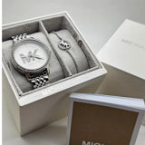 Buy Shop Michael Kors Melissa Quartz Silver Dial Silver Steel Strap Watch for Women - MK4370 USA Online