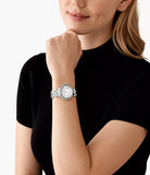 Buy Shop Michael Kors Melissa Quartz Silver Dial Silver Steel Strap Watch for Women - MK4370 USA Online