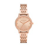 Buy Shop Michael Kors Melissa Three Hand Rose Gold Dial Rose Gold Steel Strap Watch For Women - MK4369 USA Online