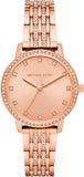 Buy Shop Michael Kors Melissa Three Hand Rose Gold Dial Rose Gold Steel Strap Watch For Women - MK4369 USA Online