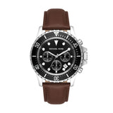 Buy Shop Michael Kors Everest Chronograph Black Dial Brown Leather Strap Watch For Men - MK9054 USA Online