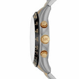 Buy Shop Michael Kors Layton Chronograph Black Dial Two Tone Steel Strap Watch For Men - MK8784 USA Online