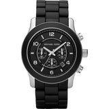 Buy Shop Michael Kors Runway Black Dial Black Rubber Strap Watch for Men - MK8107 USA Online