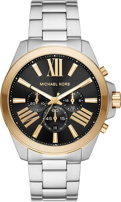 Buy Shop Michael Kors Wren Chronograph Black Dial Silver Steel Strap Watch For Men - MK8880 USA Online