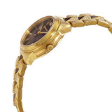 Buy Shop Michael Kors Runway Mercer Analog Brown Dial Gold Steel Strap Watch For Women - MK6855 USA Online