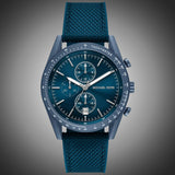 Buy Shop Michael Kors Accelerator Chronograph Blue Dial Blue Nylon Strap Watch for Men - MK9142 USA Online