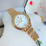 Buy Shop Michael Kors Mindy Three Hand White Dial Rose Gold Steel Strap Watch for Women - MK7078 USA Online