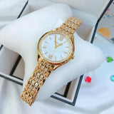 Buy Shop Michael Kors Mindy Three Hand White Dial Rose Gold Steel Strap Watch for Women - MK7078 USA Online
