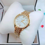 Buy Shop Michael Kors Mindy Three Hand White Dial Rose Gold Steel Strap Watch for Women - MK7078 USA Online