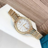 Buy Shop Michael Kors Mindy Three Hand White Dial Rose Gold Steel Strap Watch for Women - MK7078 USA Online