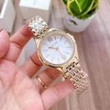 Buy Shop Michael Kors Mindy Three Hand White Dial Rose Gold Steel Strap Watch for Women - MK7078 USA Online